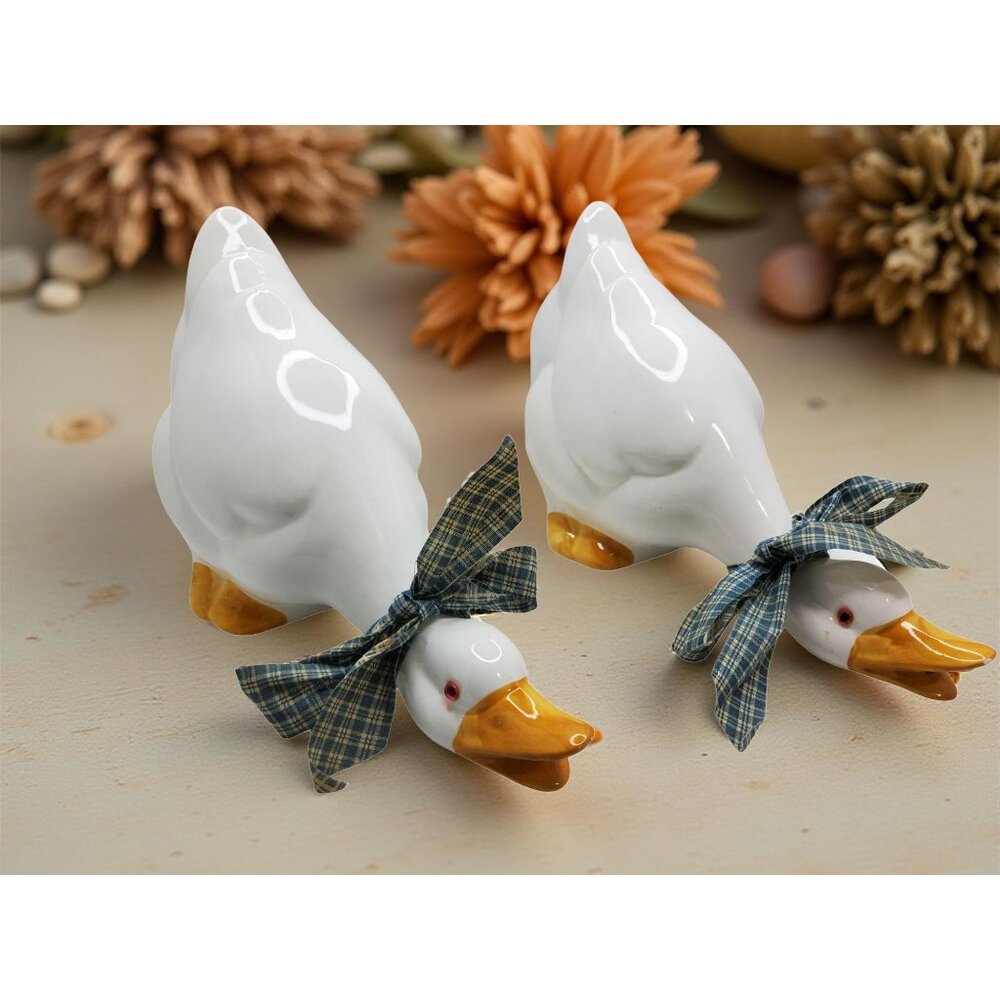 vintage 1980s scioto ceramics pair of farm animal ducks